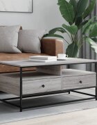vidaXL Кафе маса сив сонома 100x51x45 см инженерно дърво