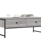 vidaXL Кафе маса сив сонома 101x49x395 см инженерно дърво
