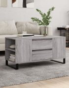 vidaXL Кафе маса сив сонома 102x445x50 см инженерно дърво