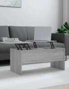 vidaXL Кафе маса сив сонома 102x505x465 см инженерно дърво