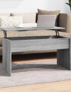 vidaXL Кафе маса сив сонома 102x505x525 см инженерно дърво