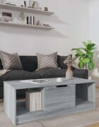 vidaXL Кафе маса сив сонома 102x50x36 см инженерно дърво