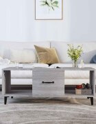 vidaXL Кафе маса сив сонома 102x50x40 см инженерно дърво