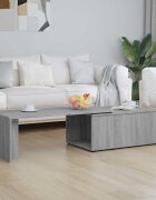 vidaXL Кафе маса сив сонома 150x50x35 см инженерно дърво