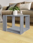 vidaXL Кафе маса сив сонома 40x40x30 см инженерно дърво