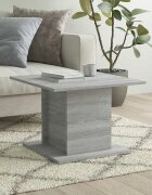 vidaXL Кафе маса сив сонома 555x555x40 см инженерно дърво