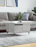 vidaXL Кафе маса сив сонома 55x55x365 см инженерно дърво