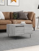 vidaXL Кафе маса сив сонома 55x55x365 см инженерно дърво