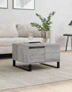 vidaXL Кафе маса сив сонома 55x55x365 см инженерно дърво