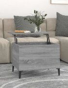 vidaXL Кафе маса сив сонома 60x445x45 см инженерно дърво