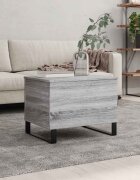 vidaXL Кафе маса сив сонома 60x445x45 см инженерно дърво