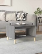 vidaXL Кафе маса сив сонома 60x50x40 см инженерно дърво