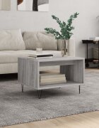 vidaXL Кафе маса сив сонома 60x50x40 см инженерно дърво