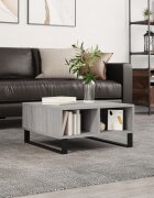 vidaXL Кафе маса сив сонома 60x60x30 см инженерно дърво