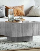 vidaXL Кафе маса сив сонома 60x60x315 см инженерно дърво