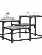 vidaXL Кафе маса сив сонома 68x68x40 см инженерно дърво