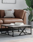 vidaXL Кафе маса сив сонома 70x70x30 см инженерно дърво