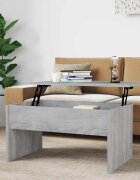 vidaXL Кафе маса сив сонома 80x505x415 см инженерно дърво