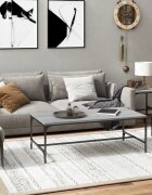 vidaXL Кафе маса сив сонома 80x50x35 см инженерно дърво