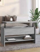 vidaXL Кафе маса сив сонома 80x50x40 см инженерно дърво
