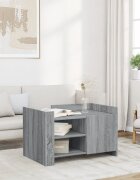 vidaXL Кафе маса сив сонома 80x50x50 см инженерно дърво
