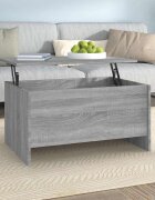 vidaXL Кафе маса сив сонома 80x555x415 см инженерно дърво