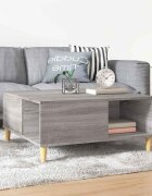 vidaXL Кафе маса сив сонома 80x80x365 см инженерно дърво