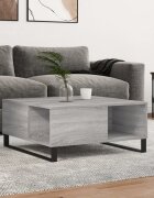 vidaXL Кафе маса сив сонома 80x80x365 см инженерно дърво