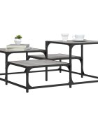 vidaXL Кафе маса сив сонома 875x875x40 см инженерно дърво