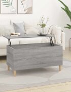 vidaXL Кафе маса сив сонома 90x445x45 см инженерно дърво
