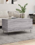 vidaXL Кафе маса сив сонома 90x445x45 см инженерно дърво