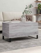 vidaXL Кафе маса сив сонома 90x445x45 см инженерно дърво