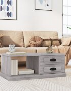 vidaXL Кафе маса сив сонома 90x50x35 см инженерно дърво