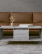 vidaXL Кафе маса сив сонома 90x50x365 см инженерно дърво