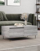 vidaXL Кафе маса сив сонома 90x50x365 см инженерно дърво