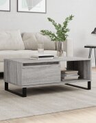 vidaXL Кафе маса сив сонома 90x50x365 см инженерно дърво
