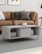 vidaXL Кафе маса сив сонома 90x50x365 см инженерно дърво