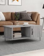 vidaXL Кафе маса сив сонома 90x50x40 см инженерно дърво