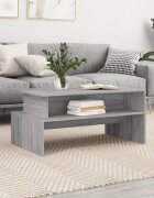 vidaXL Кафе маса сив сонома 90x55x425 см инженерно дърво