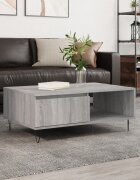 vidaXL Кафе маса сив сонома 90x60x35 см инженерно дърво