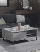 vidaXL Кафе маса сив сонома 90x60x35 см инженерно дърво