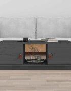 vidaXL Кафе маса сива 100x50x35 см бор масив