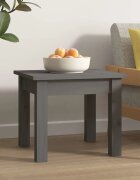 vidaXL Кафе маса сива 35x35x30 см борово дърво масив