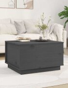 vidaXL Кафе маса сива 60x50x35 см бор масив