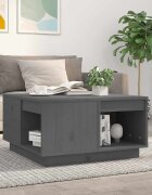 vidaXL Кафе маса сива 60x61x325 см бор масив