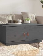 vidaXL Кафе маса сивa 80x50x35 см борово дърво масив
