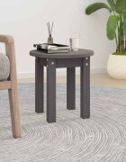 vidaXL Кафе маса сива Ø 35x35 см борово дърво масив