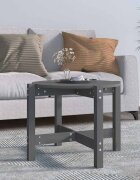 vidaXL Кафе маса сива Ø 625x45 см борово дърво масив