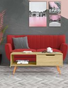 vidaXL Кафе маса сонома дъб 100x495x43 см инженерно дърво