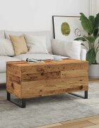 vidaXL Кафе маса старо дърво 90x445x45 см инженерно дърво